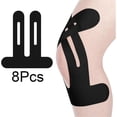 thumbnail image 5 of Precut Athletic Kinesiology Tape - 8 Piece Water Resistant Breathable Strips for Knee and Joint Support, Flexible Muscle Tape for Running, Camping, Cycling, Exercise, Fitness, Injury Prevention, 5 of 9