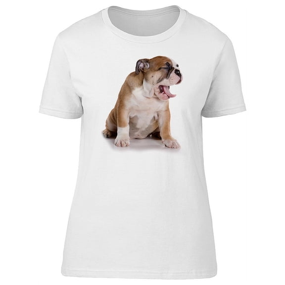 Cute Funny Bulldog Puppy T-Shirt Women -Image by Shutterstock, Female XX-Large