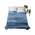 thumbnail image 2 of King Flat Sheet Only Blue Black Gradient Abstract Soft Microfiber Cooling Bedding Sheets Modern Minimalist Art Flat Bed Sheet for Hotel,Home Decor, 2 of 9