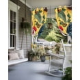 thumbnail image 4 of nqOlkjepod Outdoor Curtains for Patio Waterproof, Sunflower Rooster Outdoor Privacy Panels Grommet, Retro Watercolor Summer Flowers Blackout Outside Curtains for Porch/Cabana 54"x108", 1 Panel, 4 of 8
