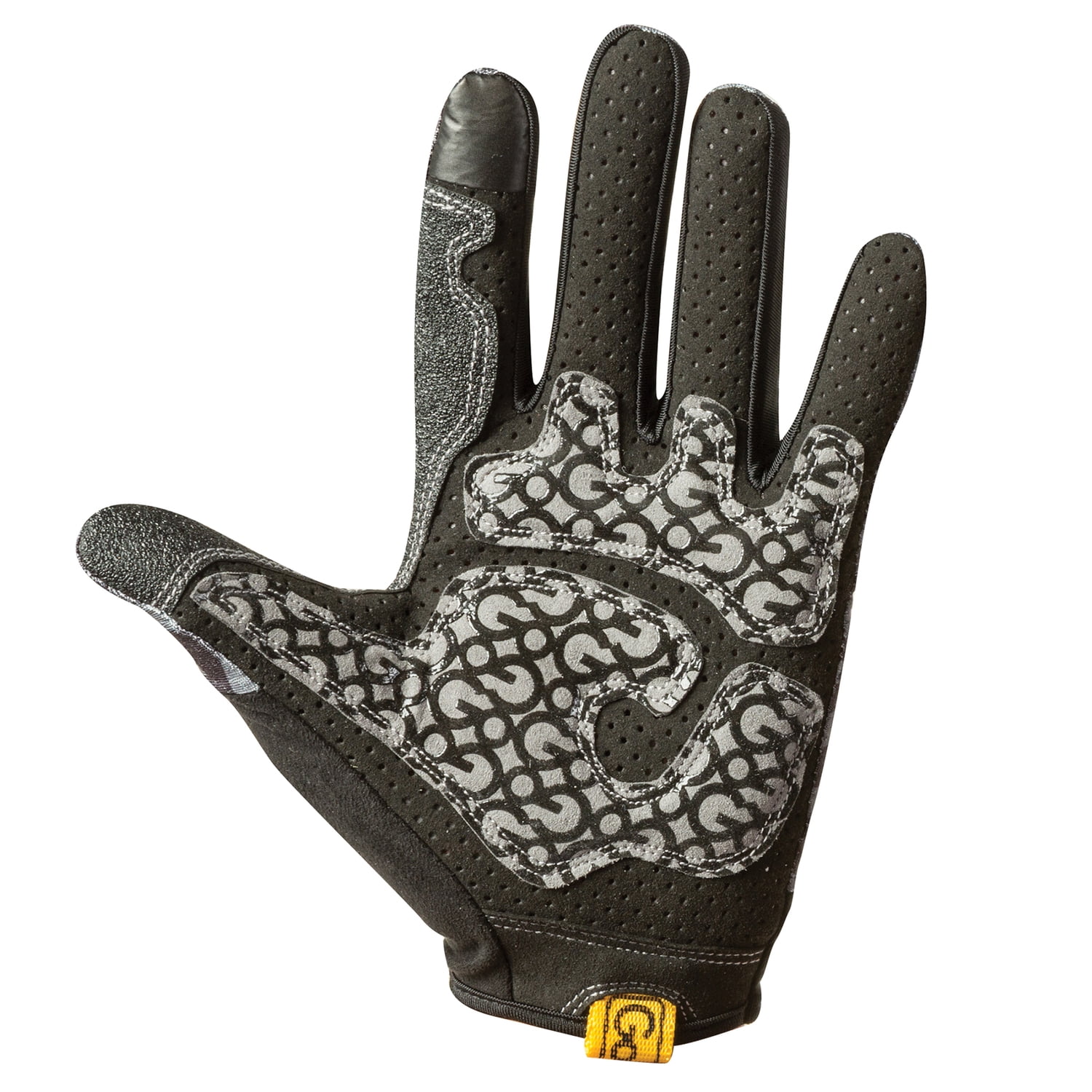 GoFit Go Grip Full-Finger Training Gloves, XL, Black/Gray, GF-GTCFF-XL