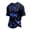 A002-Blue, variant on Mens Halloween Shirt Pumpkin Ghost Funny Graphic Print Halloween T Shirts Plus Size Short Sleeve Halloween Blouse Tops