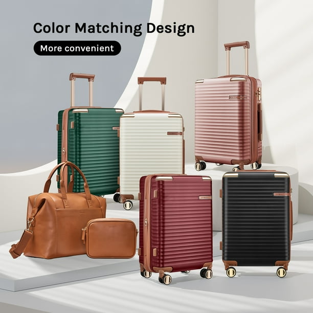 Joyway 3-Piece Carry-On Luggage Set with Swivel TSA Lock and