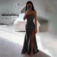 thumbnail image 6 of Winter Savings Clearacne Women's Cocktail Dresses Women'S Dress Elegant Backless Gown Silky Satin Spaghetti Party Dress With Chest Spread Side Slit Wedding Evening Dress, 6 of 6