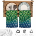 thumbnail image 5 of Peacock Feathers Kitchen Towels Set of 3, Ombre Blue Green Modern Animals Printed Absorbent Dish Towels for Kitchen, Microfiber Hand Towel, Quick Drying Tea Towel for Cleaning Decorative Dishcloths, 5 of 7