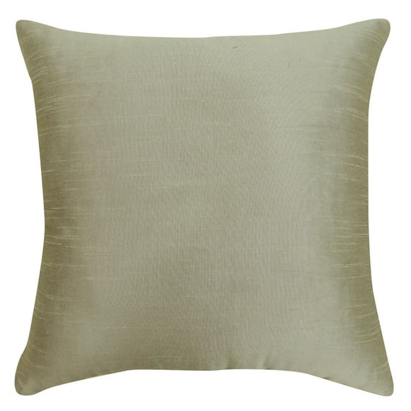 Housse de Coussin en Soie Dupion Gris Uni - Choisissez la Taille
