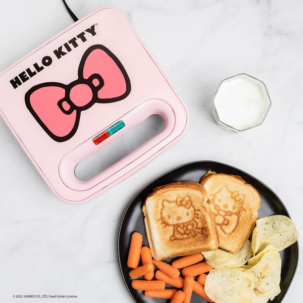 Máquina de Quesos Uncanny Brands Hello Kitty compacta y prensa Panini para interiores