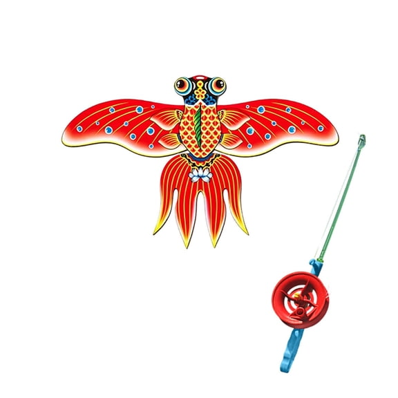 Poles Kite Beach Angling Themed Flying Dynamic Wing Kites With Rod Line Dynamic Winds Flying For Outdoor Beach Kite For Family Outdoor Activities Outdoor Games for Kids Space Rockets That Take off