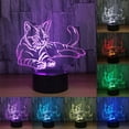 thumbnail image 5 of BINGLI Colorful Cute Cat 3D Desk Decor Lamp Acrylic LED Night Light Kids Gift Colorful 3D Cat Night Light with Multiple Types Family Party,Daily Use, 5 of 9