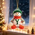 thumbnail image 6 of romoty Personalized Letter Y Snowman Christmas Ornament, 3.15 in Acrylic Monogram Initial Knit Snowman Pendant with Cord for Xmas Tree Wreath Mantel Decor Kids Stocking Stuffer Gift, 6 of 7