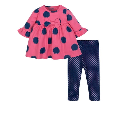 Gerber Dress & Leggings, 2pc Outfit Set (Toddler Girls)