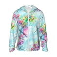 thumbnail image 1 of Balery Dragonfly Floral Sudadera ligera de manga larga con capucha y protección solar UPF 50+ para hombre y mujer, ideal para pesca y running-Large, 1 of 7