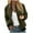 Army Green, variant on Women's Bomber Jacket Full Zip Up Lightweight Jackets Casual Long Sleeve Loose Fit Coat Outdoor Moto Outerwear with Pockets Fall Fashion Clothes