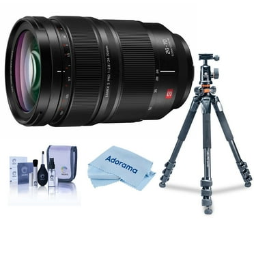 Panasonic LUMIX S PRO 24-70mm f/2.8 Lens for L Mount, Bundle with Vanguard Alta Pro 264AT Tripod and TBH-100 Head, Cleaning Kit, Cleaning Cloth