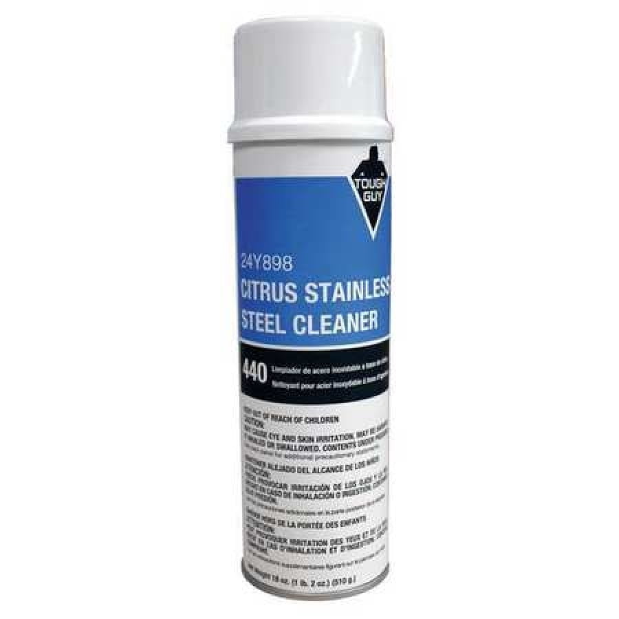 TOUGH GUY 24Y898 Stainless Steel Cleaner,Citrus,20 oz.