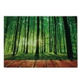 thumbnail image 2 of Forest Cutting Board, Trees Forest Picture from Indoor Sun Rays as Background Wooden Floor Art Print, Decorative Tempered Glass Cutting and Serving Board, Large Size, Green Brown, by Ambesonne, 2 of 5