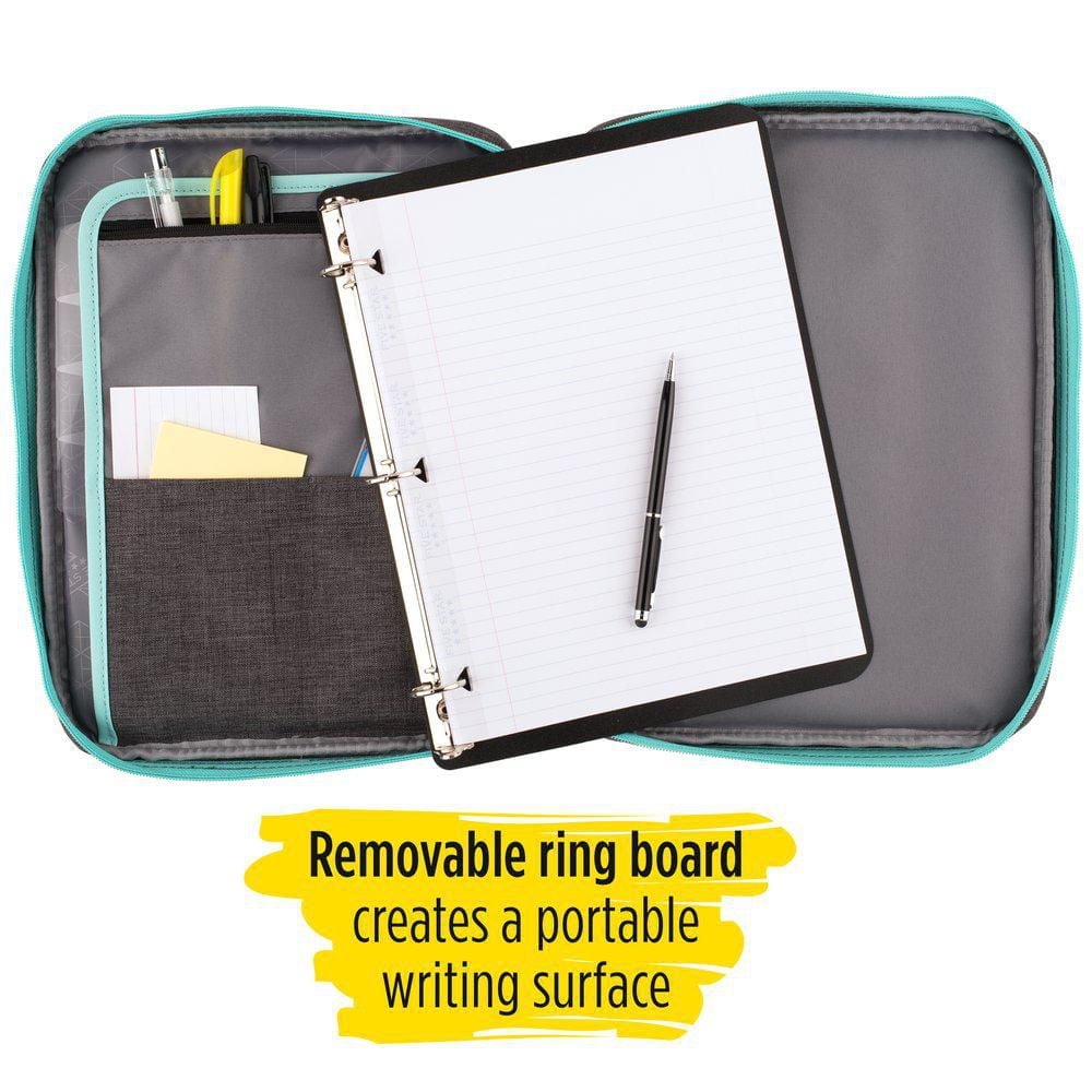 Classeur à glissière Carry-All Five Star 1", menthe/charbon