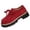 Red, variant on Gpaecead Women's Lace Up Platform Loafers Faux Suede Chunky Sole Slip On Moccasin Shoes With Non Slip Sole For Work And Casual Brown