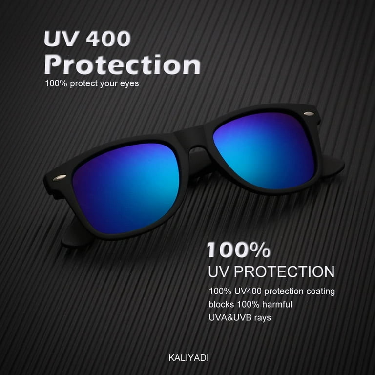 Polarized Sunglasses for Men and Women Matte Finish Sun glasses Color  Mirror Lens 100% UV Blocking 3 Pack 