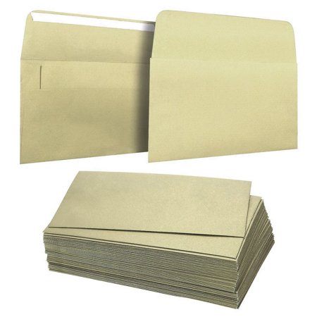 Best Paper Greetings 50 Pack A4 Envelopes - 4.25 x 6.25 Inches Square Flap Envelopes - Photo Envelopes - Invitation Envelopes for Wedding Invitations - 120 GSM, Metallic