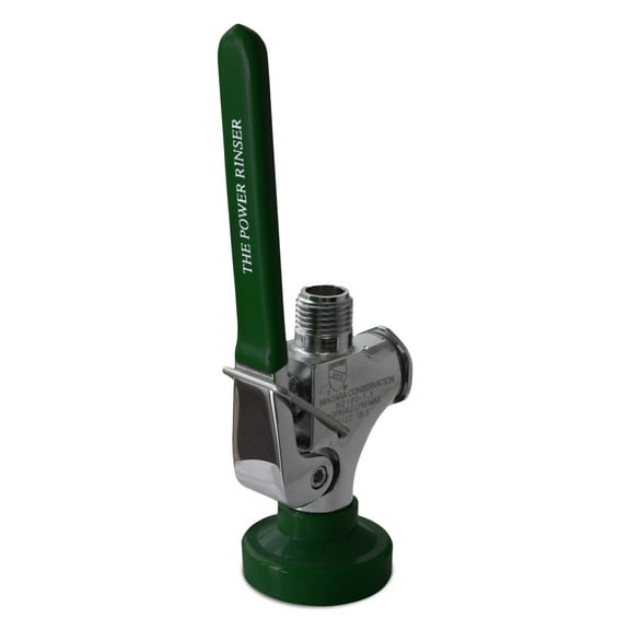Niagara Conservation 1-Spray with 0.68 GPM 2. W Low Flow Pre-Rinse Sprayer Nozzle Green and Chrome Finish