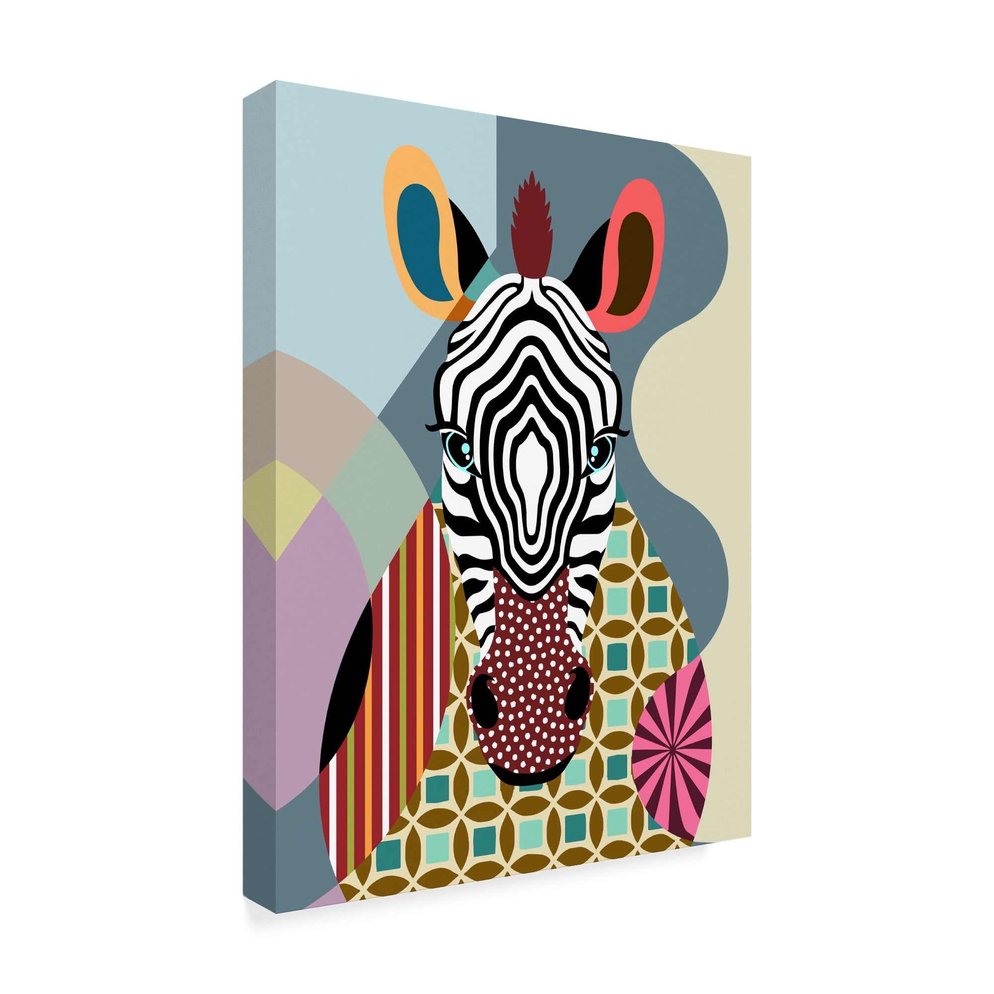 Trademark Fine Art 'Spectrum Zebra' Canvas Art by Lanre Adefioye