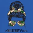 thumbnail image 3 of Military Mom Women's Long Sleeve T-shirt Proud Mom Life Messy Bun Sunglasses Mother's Day Mama Mommy Active Duty Veteran Vet, 3 of 7