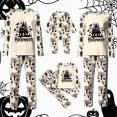 thumbnail image 2 of TOWED22 Family Pajamas Matching Sets Halloween Print Sleepwear for Adults and Kids Holiday PJS Set,L, 2 of 9