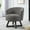 Dark Gray, variant on 360° Swivel Accent Chair, Barrel Chair with Solid Wood Base, Linen Fabric Armchair, Dark Gray