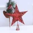thumbnail image 2 of Adorno para árbol de Navidad XCF 20 cm estrella Papá Noel rojo Hierro purpurina, 2 of 3