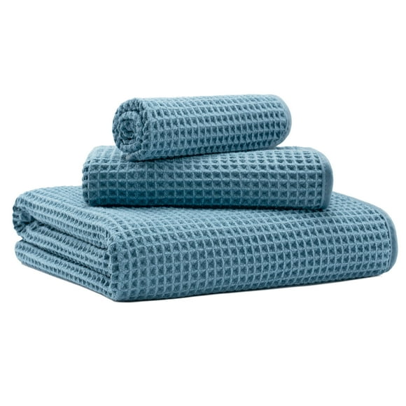 Toallas MICROFI de microfibra para baño con gofres, 3 piezas, de gran tamaño