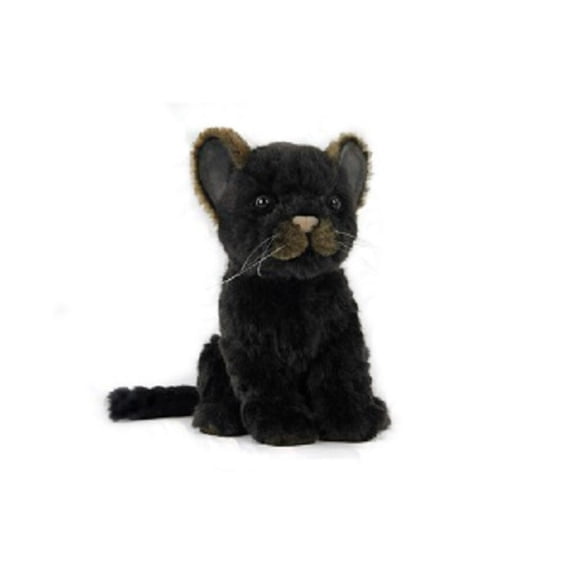 Handcrafted Cuddlers Set of 4 Handcrafted Black Jaguar Cub Stuffed Animals 6.6"
