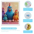 thumbnail image 3 of Diamond Art Kits for Adults - Blue Orange Cartoon Chickens Party 5d Diamond Painting for Adults, Diamond Art for Adults Beginners, Frameless Diamond Painting Kits for Adults for Home Wall Decor, 3 of 7