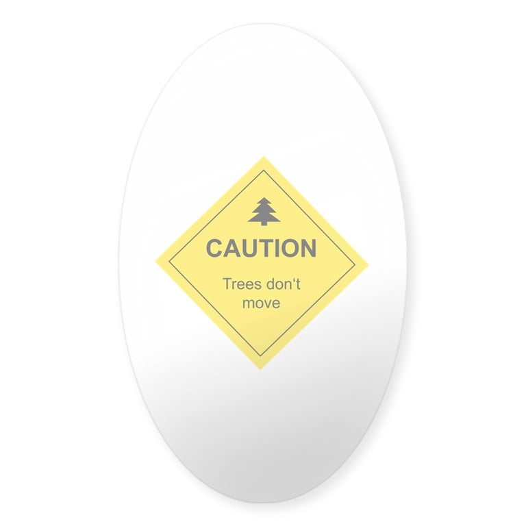 CafePress Grizzly Trees Oval Bumper Sticker - Car Decal, Vinyl Sticker For Window, Locker, Fridge