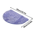 thumbnail image 3 of Half Round Carpet Foot Mat for Bathroom Entrance, Non-Slip Rubber Backing, Absorbent Microfiber Area Rug, Washable Polyester, 35 x 50 cm, 1 Pc, 3 of 5