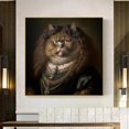 thumbnail image 3 of Pintura en lienzo de Animal real Vintage, arte de pared, lindo gato oveja en ropa victoriana, carteles e impresiones para la decoración del hogar de la sala de estar, 3 of 4