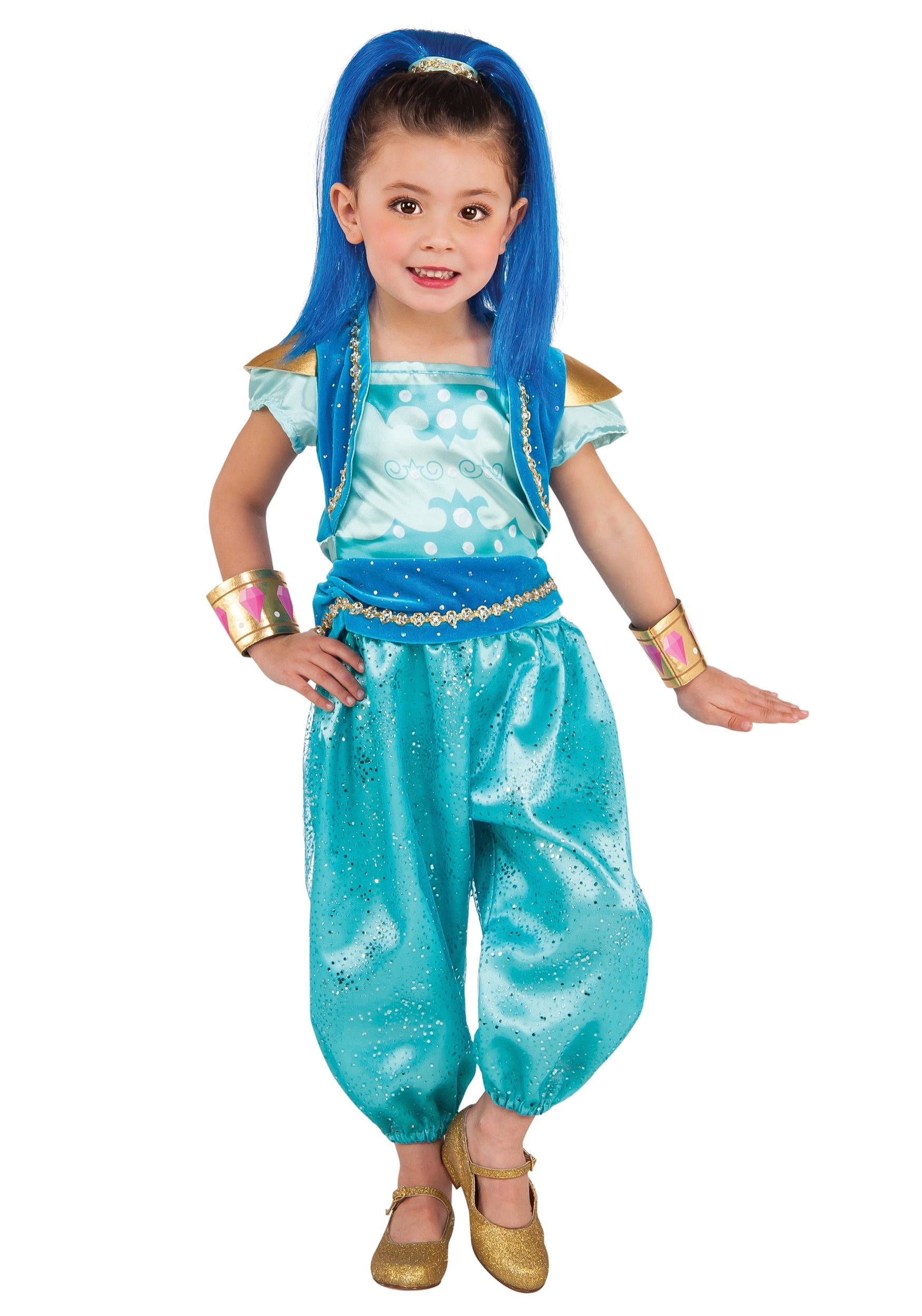Shimmer & Shine Girls Fancy Dress Cartoon Genie Characters Childrens Kid Costume 