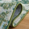 thumbnail image 6 of SAFAVIEH Madison Bayon Geometric Distressed Runner Rug, Green/Ivory, 2' x 8', 6 of 9