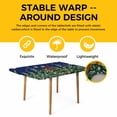 thumbnail image 4 of Navy Blue Christmas Table Cloths for 4 Foot Rectangle Tables, Green Xmas Tree Snowflake Winter Patio Waterproof Elastic Fitted Tablecloths, Washable Rectangular Table Cover for Camping, 4 of 8