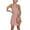 Pink, variant on Womens Summer Casual Scoop Neck A-Line Swing Mini Sundress