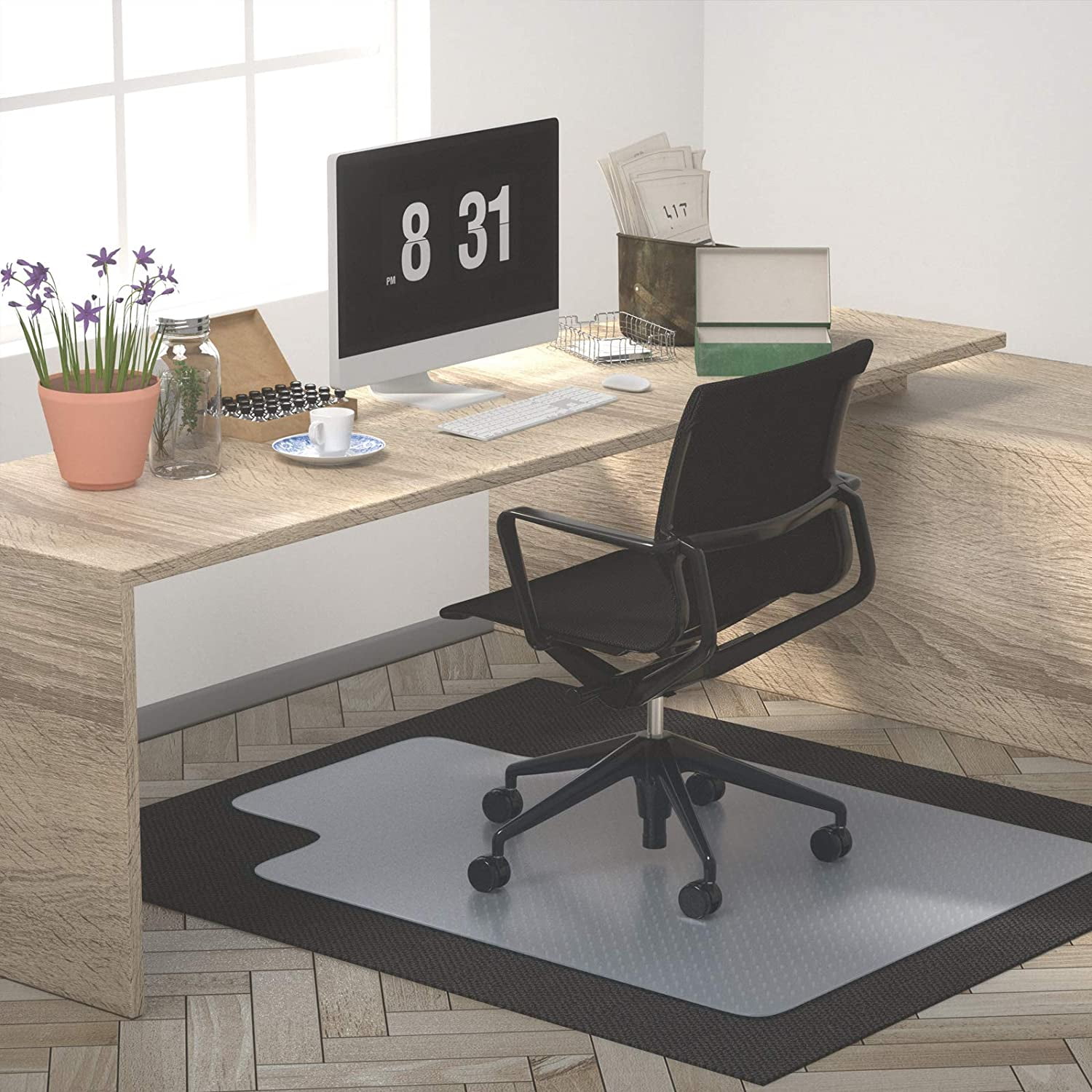 Easy Glide Office Heavy Duty Clear Carpet Mat for Floor Computer Desk Chair, 