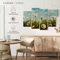thumbnail image 4 of Elephant Stock Dancing Dandelions Seeds Wall Art - Horizontal Multi Panel Canvas - Living Room Wall Decor - Floral And Botanical Multi Panel - Green And Blue Decor - 36" x 22", 4 of 4