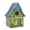 Green, variant on Bird Houses for Outside Rustic Cottage Birdhouse with Thatch Roof – Hand-Painted Resin Birdhouses for Outdoors for Bluebird Finches Cardinals Bird Nesting Garden, Patio, Yard
