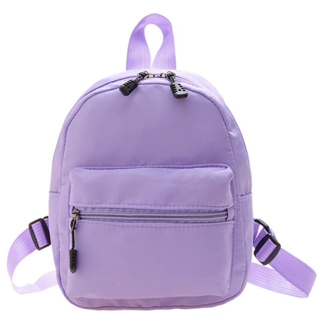 Mini mochila de nailon para mujer, bolso escolar pequeño, blanco, informal, a la moda, 2023 Fivean unisex