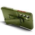 thumbnail image 6 of Handy Belt Clip Holster Kickstand Phone Case For Samsung Galaxy A35 5G with Built-in Camera Lens Protector (Tempered Glass), Impact Resist Shockproof Heavy Duty Protective Defender Cover (Army Green), 6 of 7
