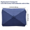 thumbnail image 4 of Yescom Rectangle Replacement Patio Umbrella Canopy for 6 Ribs 6.5x10 ft Umbrella, 4 of 8