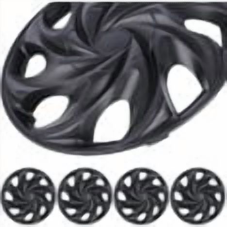 (4 Pack)15 Inch Universal Wheel Rim Cover Hubcaps Snap On Car Truck Fit R15 Tire-BLACK MATTE
