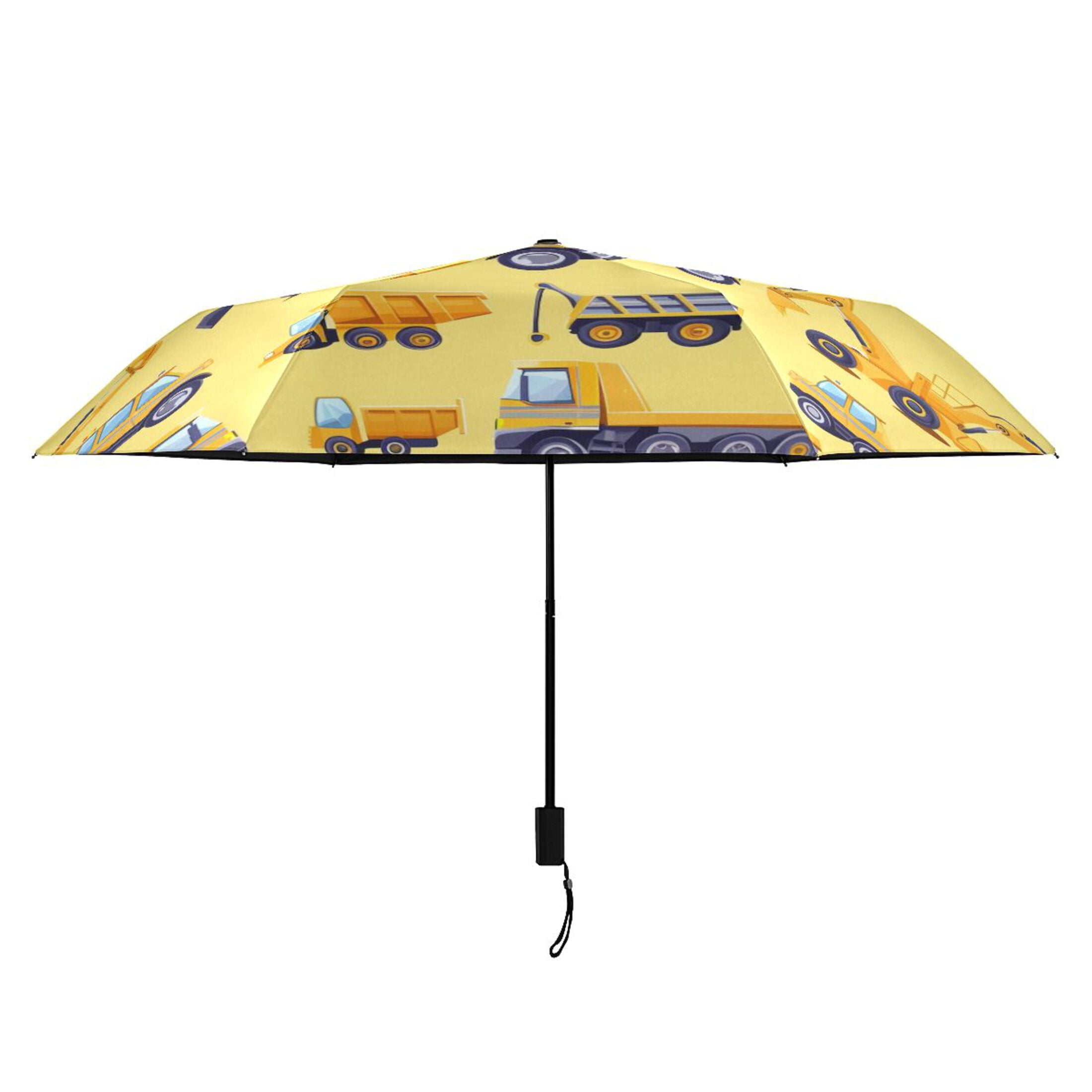 Backhoe Excavator Dump Truck Compact Sun Umbrella Windproof Travel Umbrellas for Rain Strong Portable UV Protection