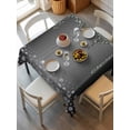 thumbnail image 6 of Black Grey Table Cloth, Modern Abstract Diamond Luxury Gradient Waterproof Tablecloth for Square Tables, Reusable Washable Fabric Table Cover for Restaurant Kitchen Dining Tables 54"x54", 6 of 6