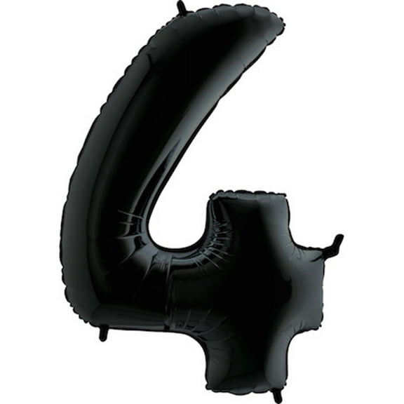Black Number 4 Foil Balloon 40"